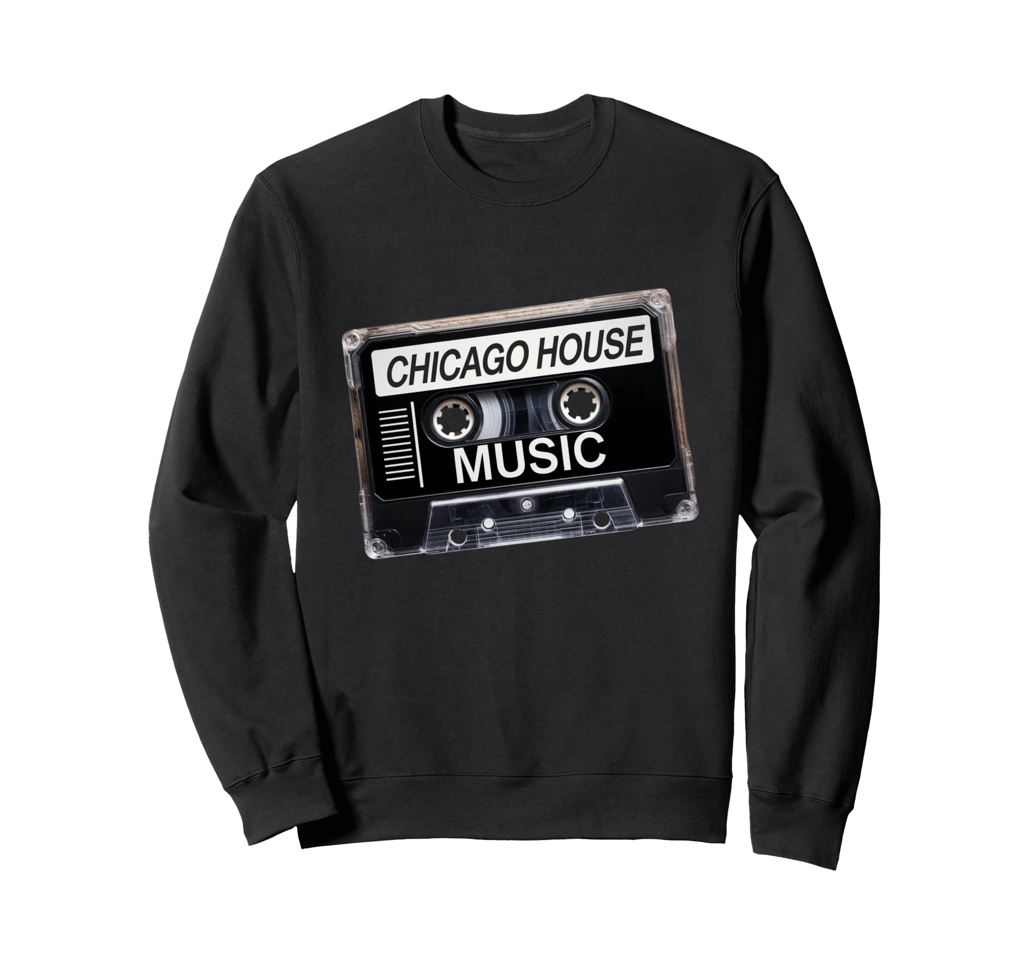 Chicago House Music Cassette Tape Sweatshirt - Graphic Print for Adults - T-Shirt, Sweatshirt, Hoodie
