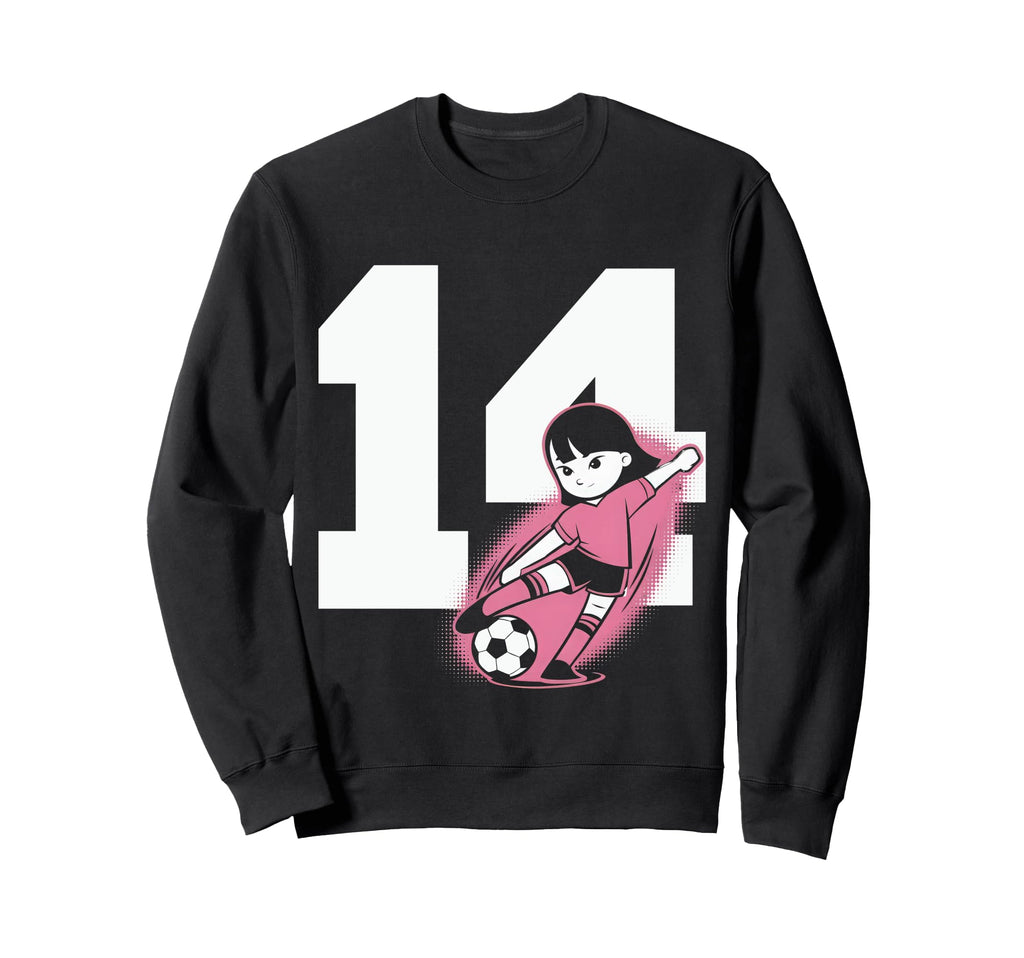14 Soccer Birthday Gift Soccer Fan Sweatshirt - Graphic Print Unisex - T-Shirt, Sweatshirt, Hoodie