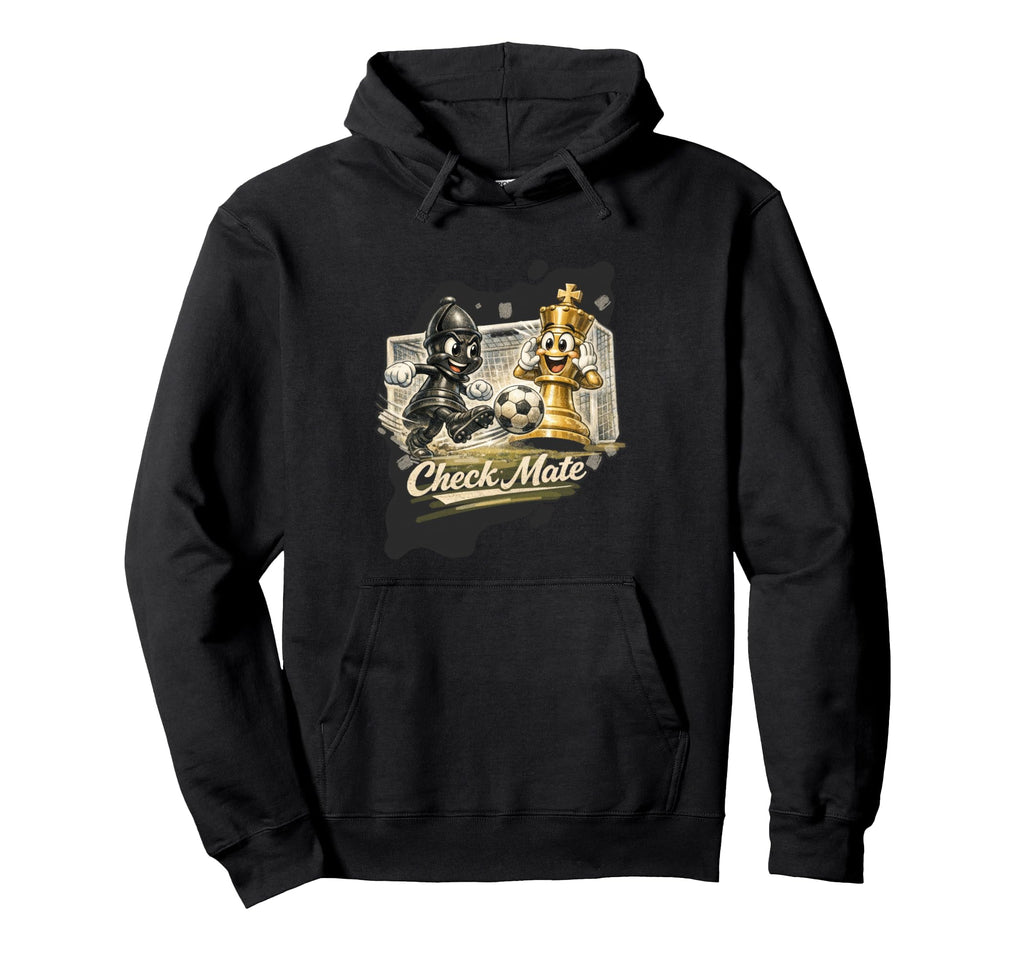 Check Mate Funny Chess Soccer Player Hoodie - Novelty Apparel for Adults - T-Shirt, Sweatshirt, Hoodie