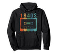 1940S Cassette Tape Birthday Hoodie - Graphic Print Unisex - T-Shirt, Sweatshirt, Hoodie