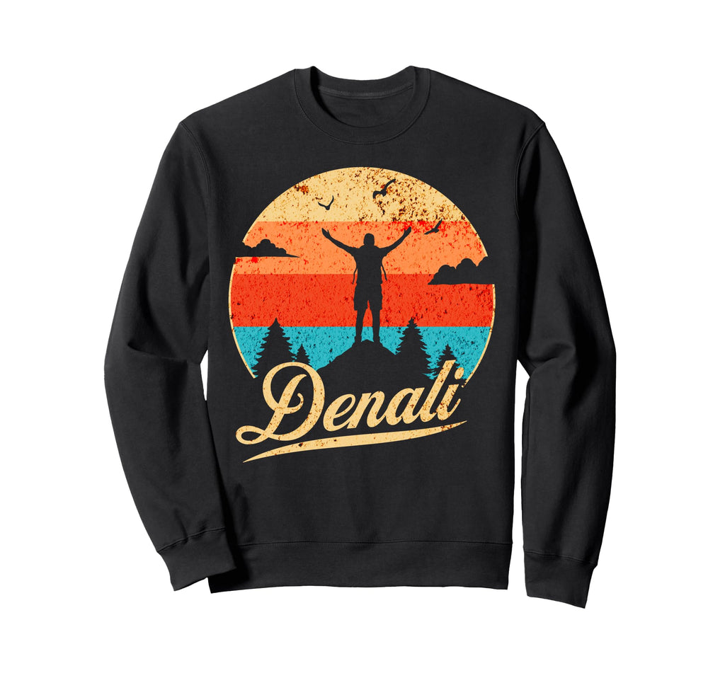 Sunset Denali National Park Sweatshirt - Minimalist Print for Adults - T-Shirt, Sweatshirt, Hoodie