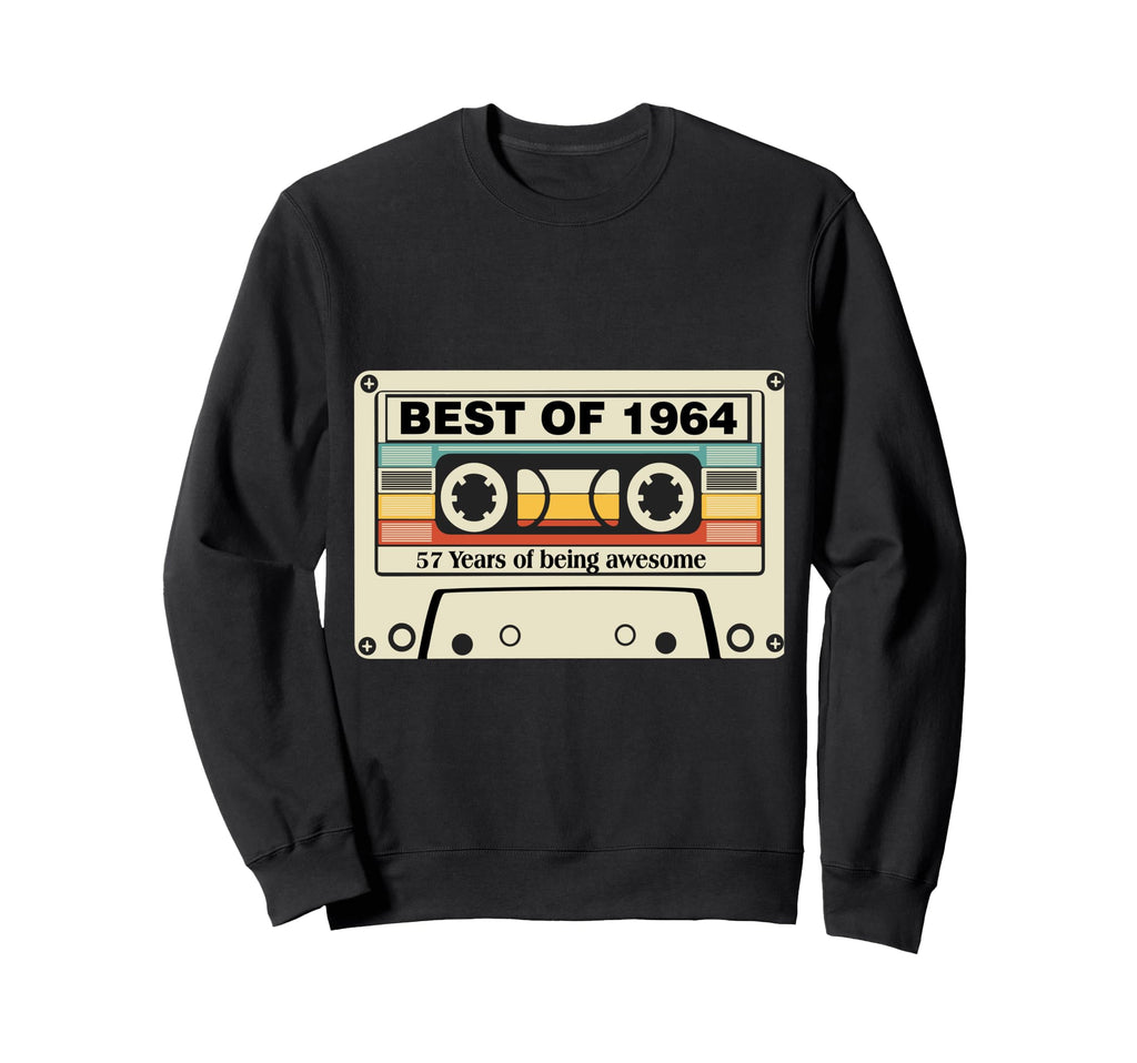 Best 1964 57Th Birthday Cassette Tape Sweatshirt - Minimalist Print Unisex - T-Shirt, Sweatshirt, Hoodie