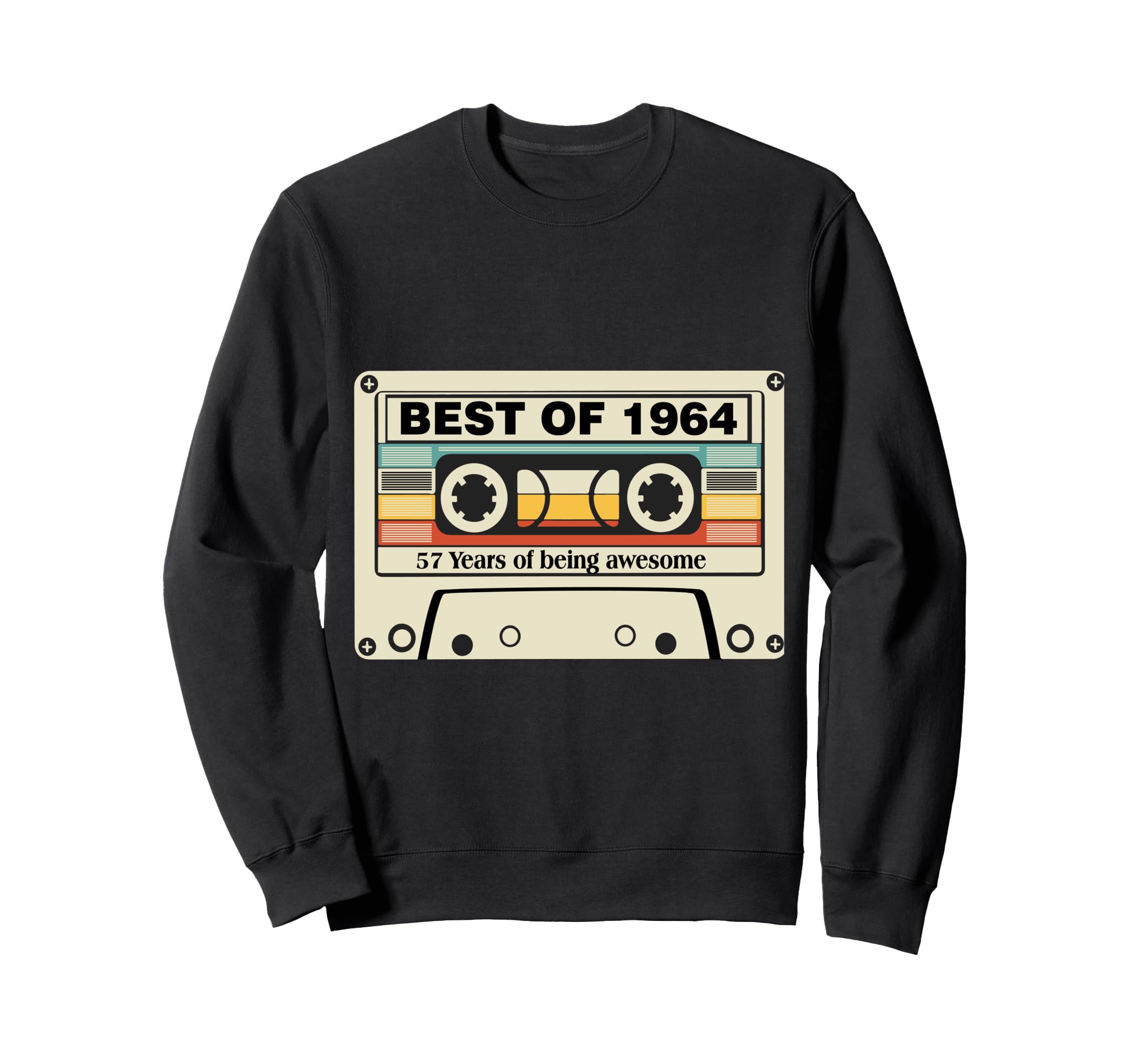 Best 1964 57Th Birthday Cassette Tape Sweatshirt - Minimalist Print Unisex - T-Shirt, Sweatshirt, Hoodie