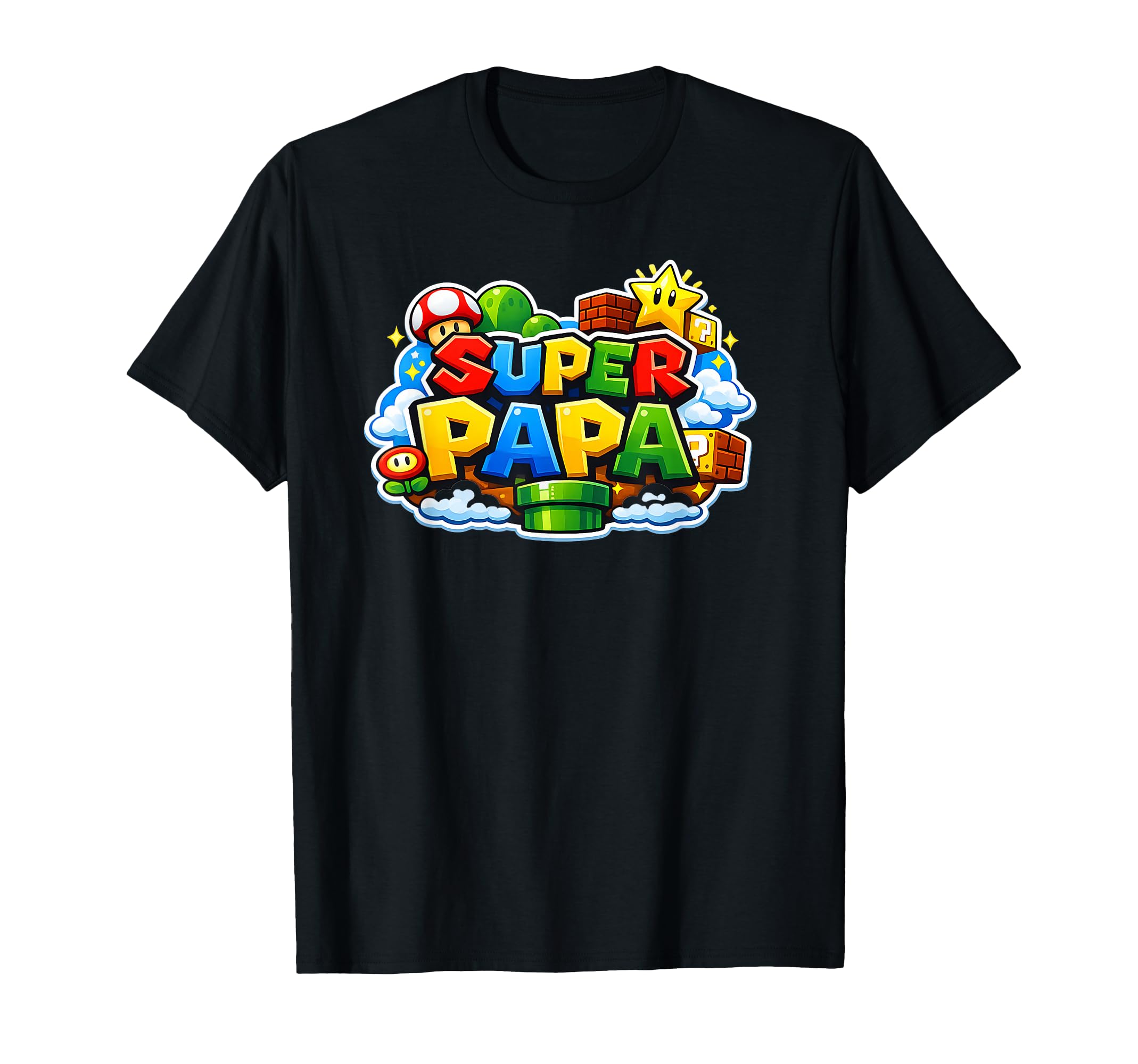 Super Papa Funny Gamer Dad Gift Gaming T-Shirt - Novelty Apparel for Adults - T-Shirt, Sweatshirt, Hoodie