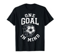 One Goal Mind Distressed Soccer Net Ball T-Shirt - Graphic Print Men Women - T-Shirt, Sweatshirt, Hoodie