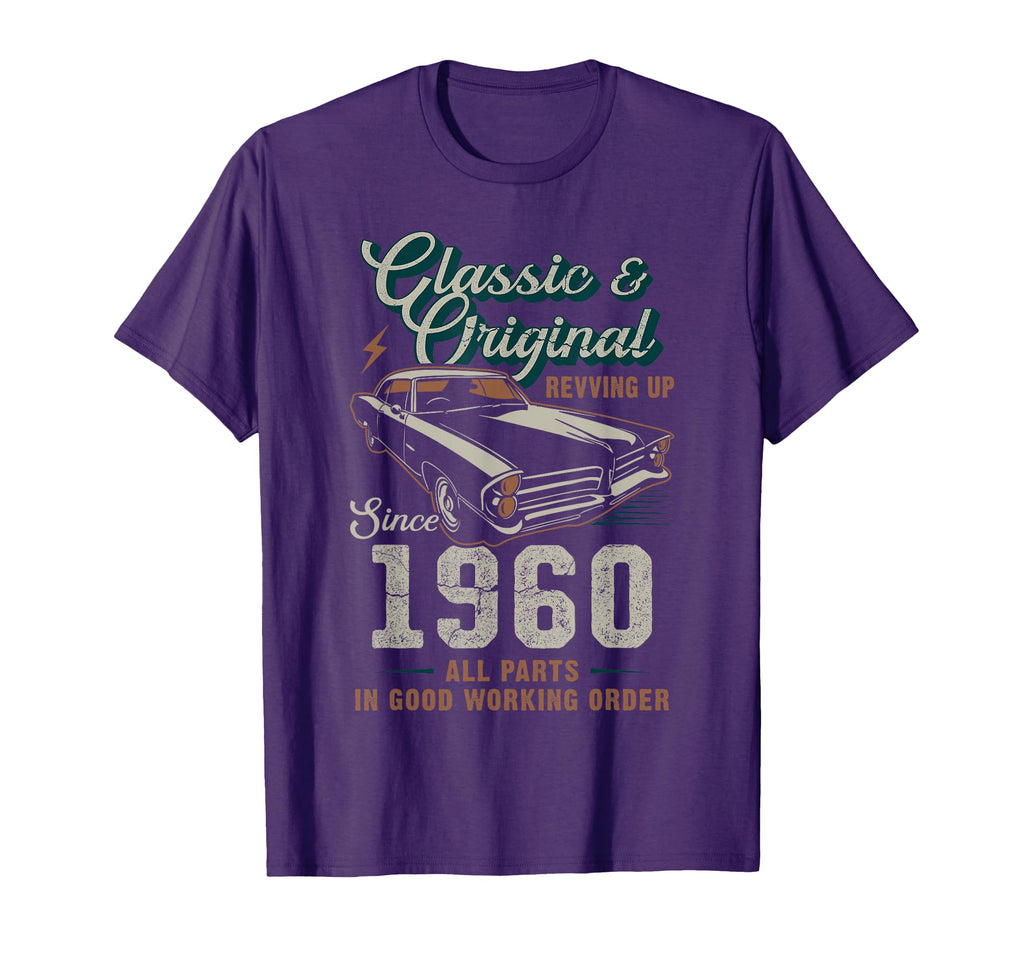 Born 1960 Car 66Th Birthday T-Shirt - Custom Art Print for Adults - T-Shirt, Sweatshirt, Hoodie