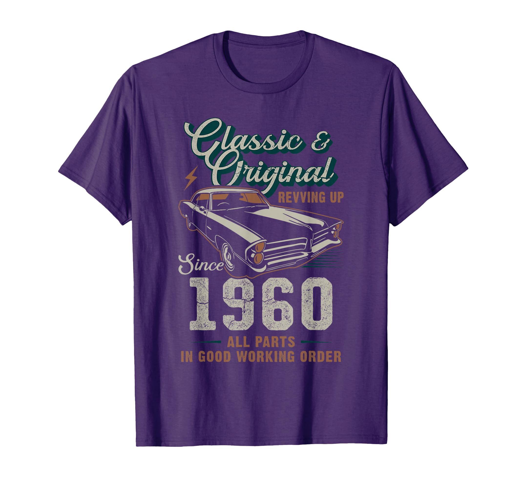 Born 1960 Car 66Th Birthday T-Shirt - Custom Art Print for Adults - T-Shirt, Sweatshirt, Hoodie