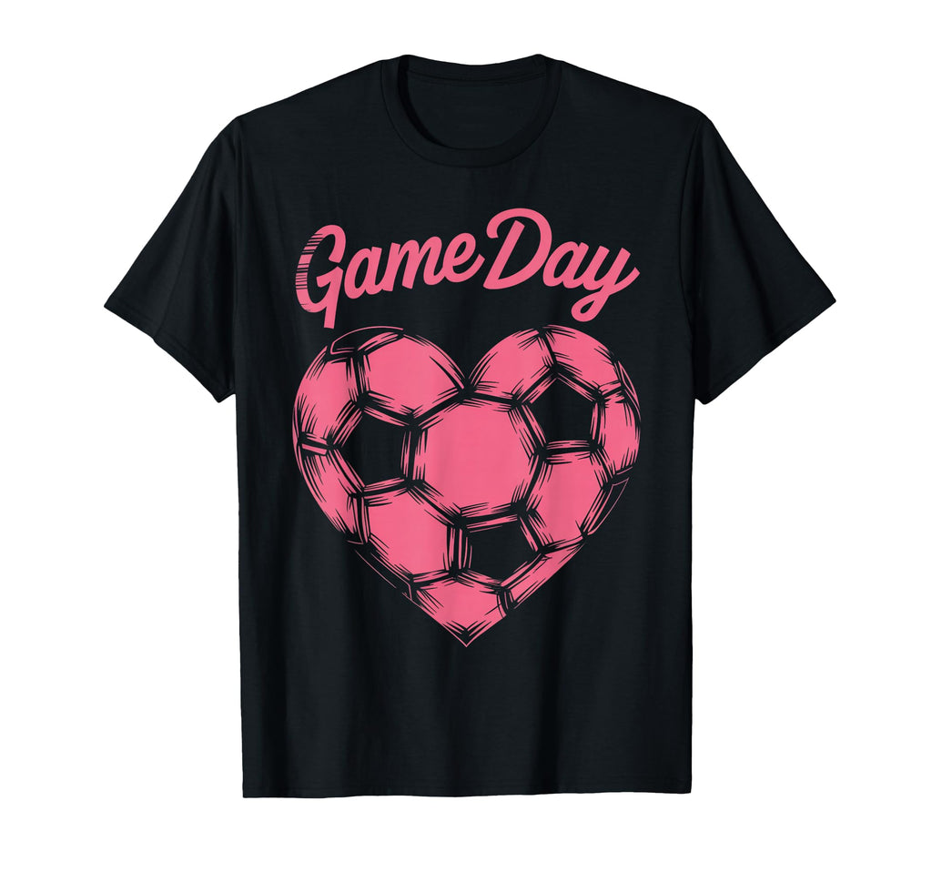 Womens Soccer Game Day Ladies Heart T-Shirt - Minimalist Print for Adults - T-Shirt, Sweatshirt, Hoodie