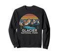 Glacier Park Scenic Montana Sweatshirt - Minimalist Print for Adults - T-Shirt, Sweatshirt, Hoodie