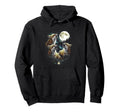3 Howling Fox Moon Aurora Funny 80S Hoodie - Aesthetic Graphic Men Women - T-Shirt, Sweatshirt, Hoodie