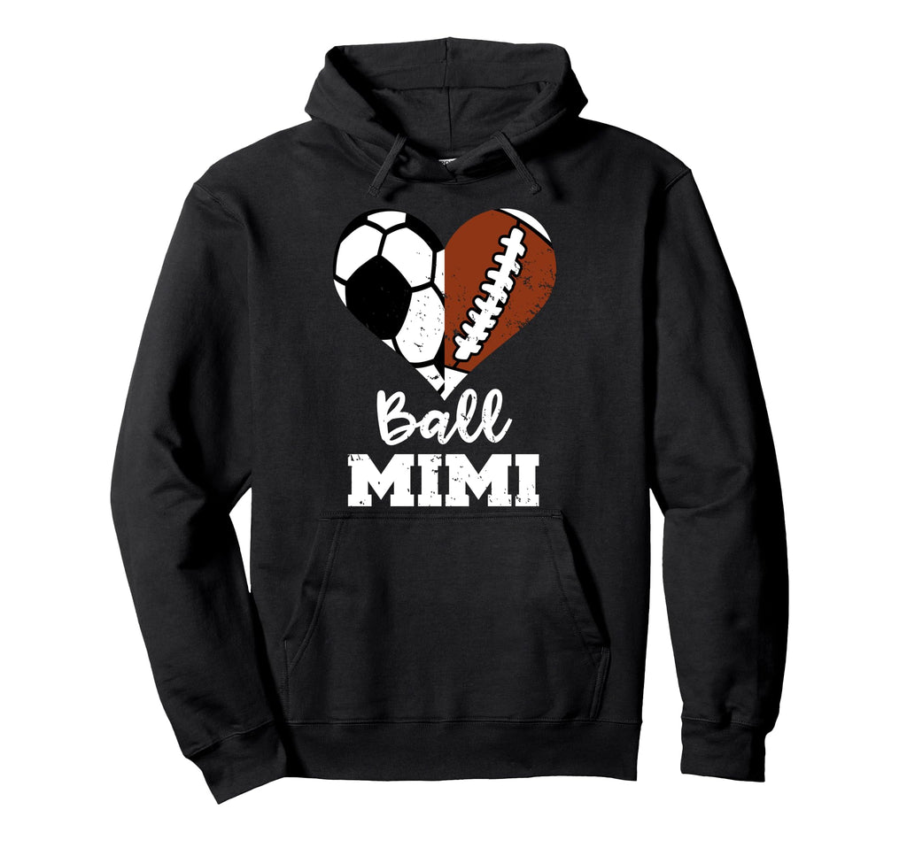 Ball Mimi Funny Soccer Football Heart Hoodie - Trendy Graphic for Adults - T-Shirt, Sweatshirt, Hoodie