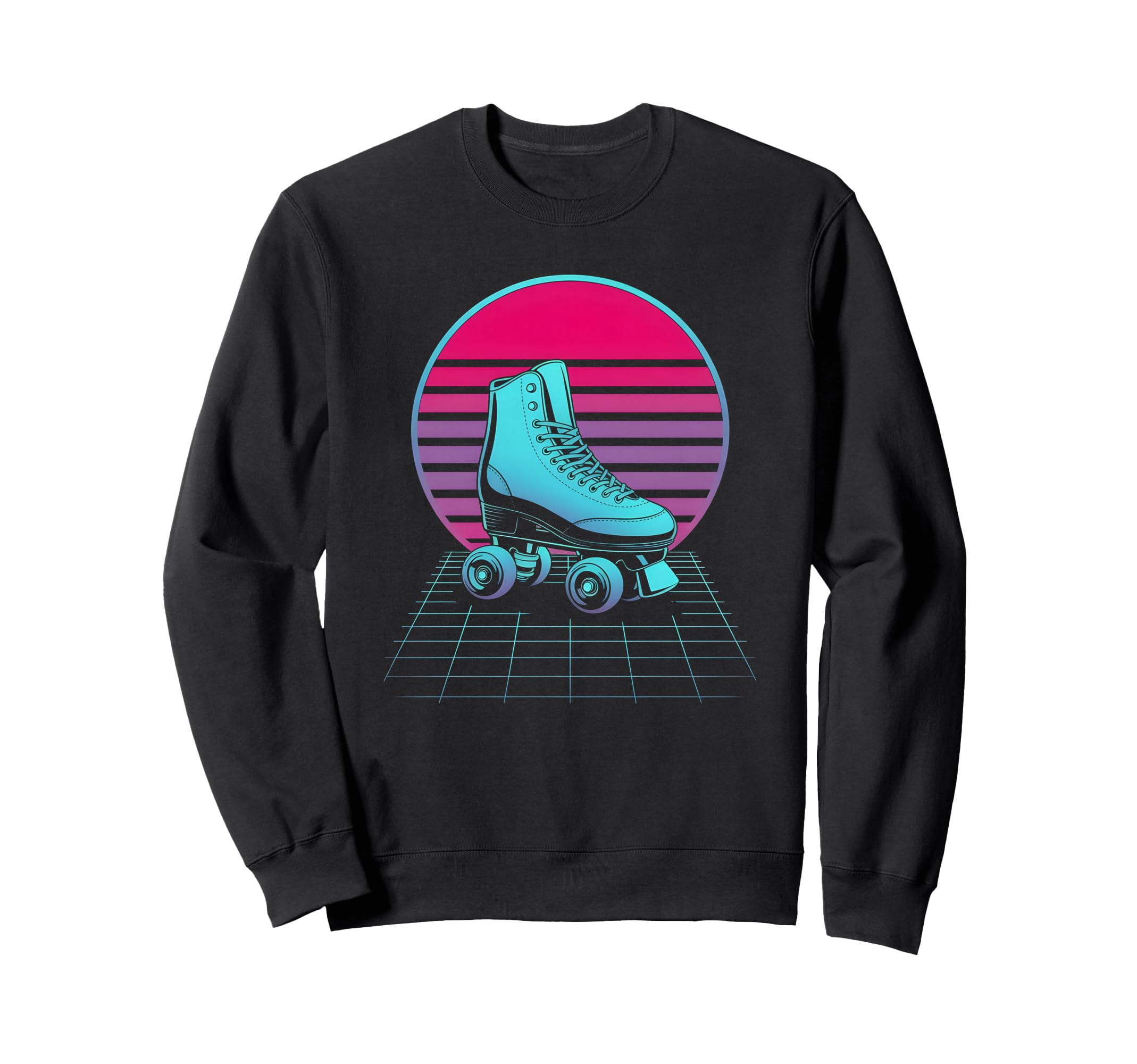 Synthwave Vaporwave Roller Skate Sweatshirt - Aesthetic Graphic Unisex - T-Shirt, Sweatshirt, Hoodie