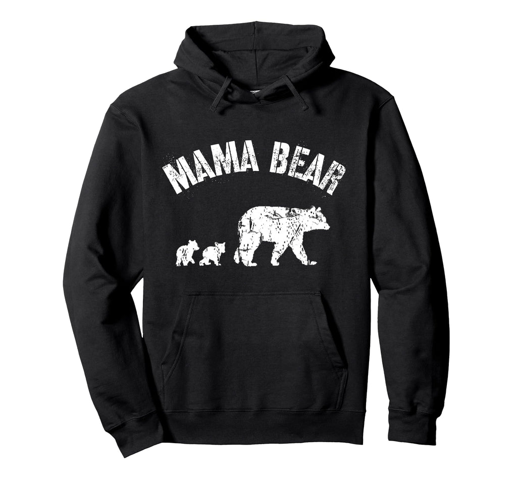 Mama Bear 2 Cubs Mom Mum Mother Funny Hoodie - Trendy Graphic for Adults - T-Shirt, Sweatshirt, Hoodie