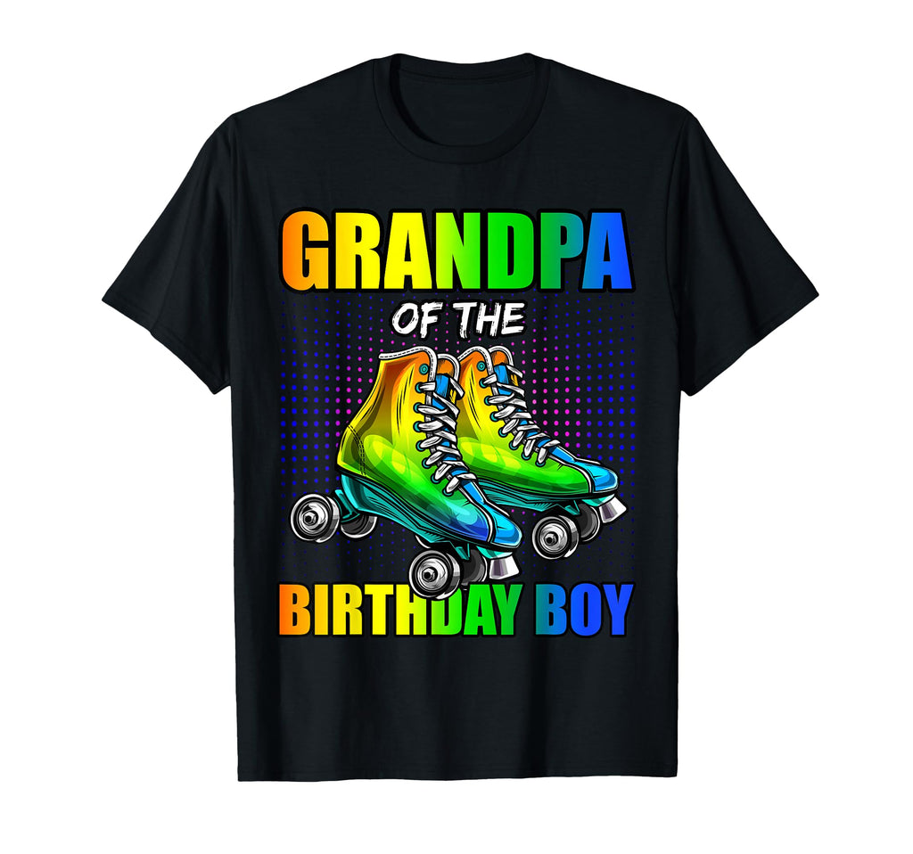 Grandpa Birthday Roller Skating Birthday T-Shirt - Graphic Print Unisex - T-Shirt, Sweatshirt, Hoodie