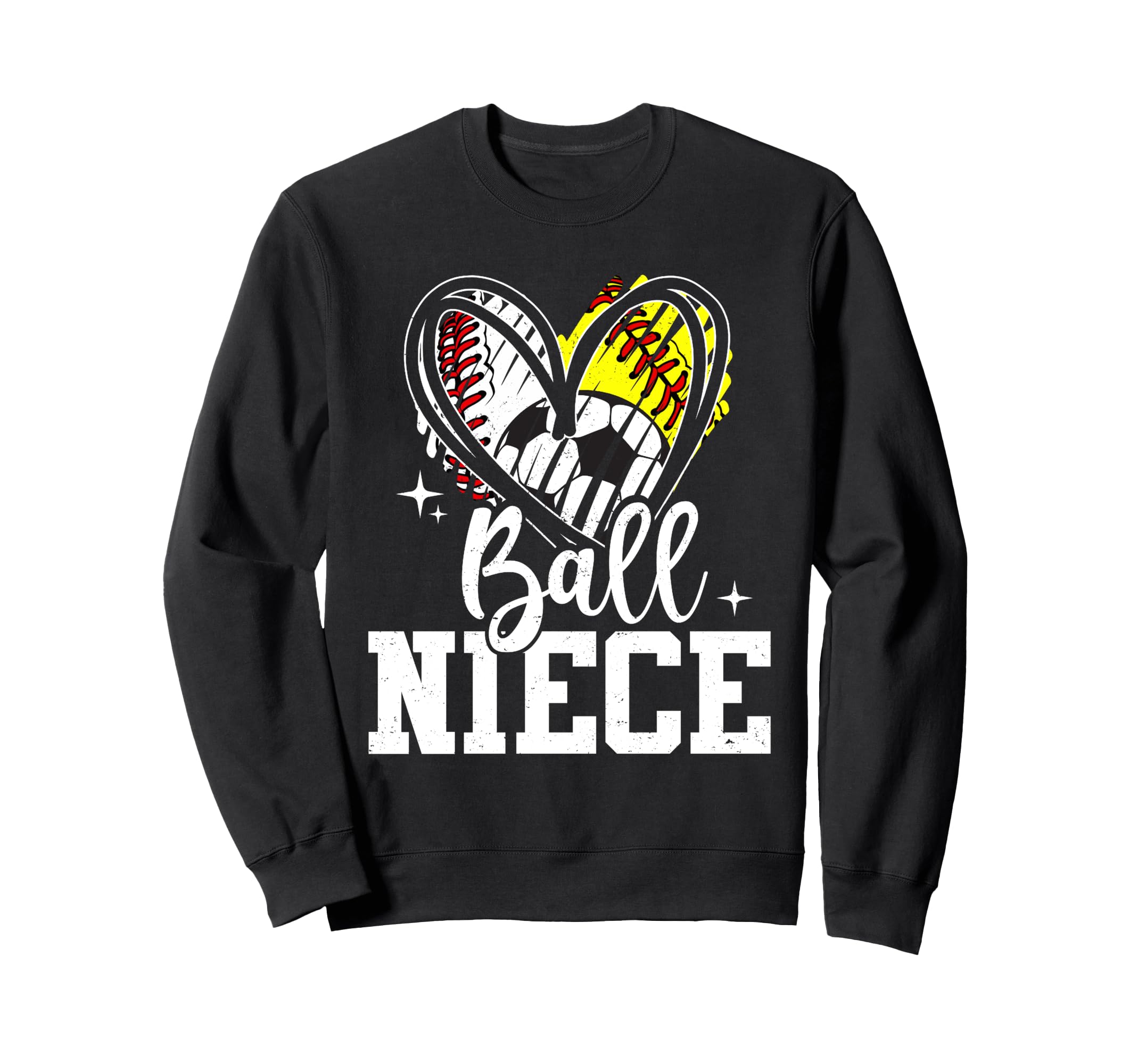 Ball Niece Baseball Softball Soccer Sweatshirt - Graphic Print Men Women - T-Shirt, Sweatshirt, Hoodie