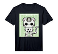 White Tiger Anime Cat Soccer Player T-Shirt - Minimalist Print Unisex - T-Shirt, Sweatshirt, Hoodie