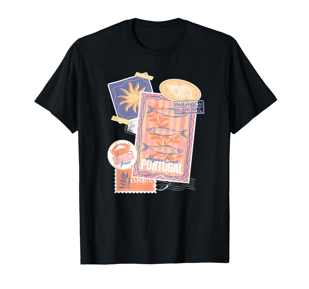 Postcard And Stamp Aesthetic Collage T-Shirt - Trendy Graphic for Adults - T-Shirt, Sweatshirt, Hoodie