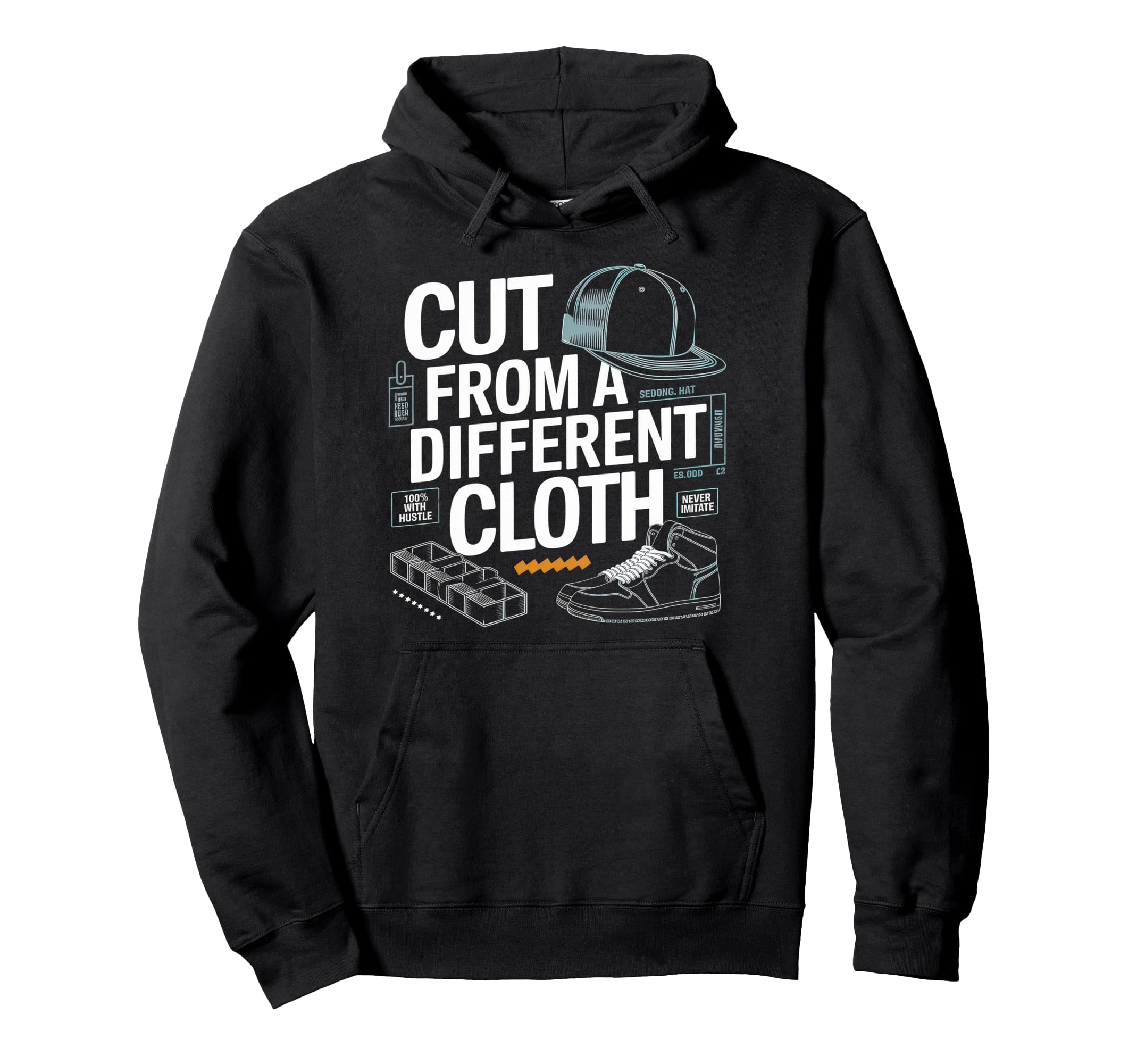 Cut From Different Cloth Urban Hip Hoodie - Aesthetic Graphic for Adults - T-Shirt, Sweatshirt, Hoodie