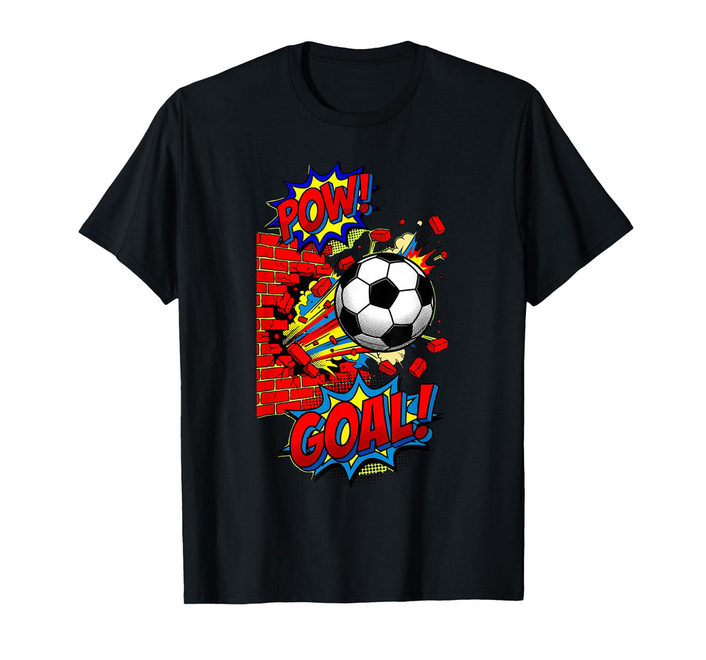 Pow Goal Comic Book Pop Art Brick T-Shirt - Fun Novelty Design Men Women - T-Shirt, Sweatshirt, Hoodie