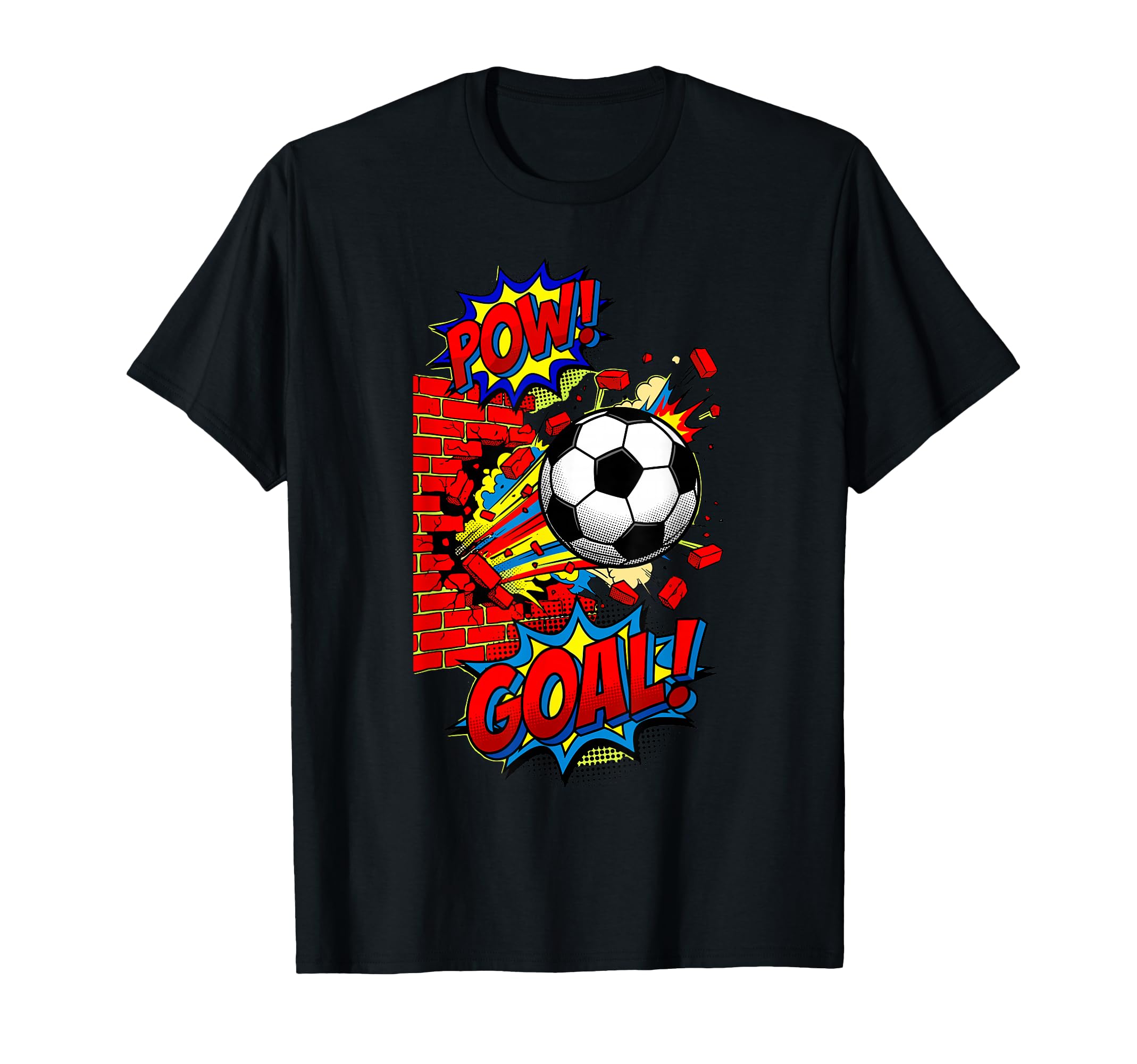 Pow Goal Comic Book Pop Art Brick T-Shirt - Fun Novelty Design Men Women - T-Shirt, Sweatshirt, Hoodie
