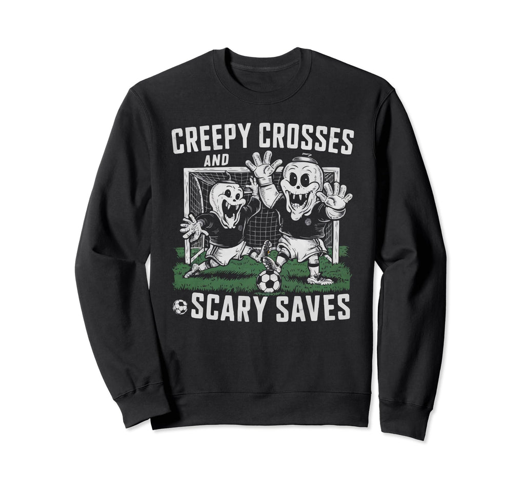 Soccer Halloween Spooky Goalkeeper Sweatshirt - Unique Graphic Men Women - T-Shirt, Sweatshirt, Hoodie