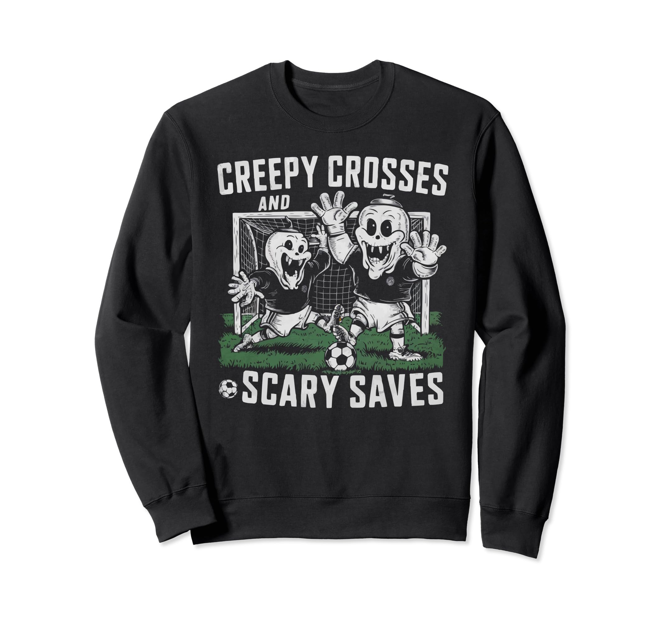 Soccer Halloween Spooky Goalkeeper Sweatshirt - Unique Graphic Men Women - T-Shirt, Sweatshirt, Hoodie