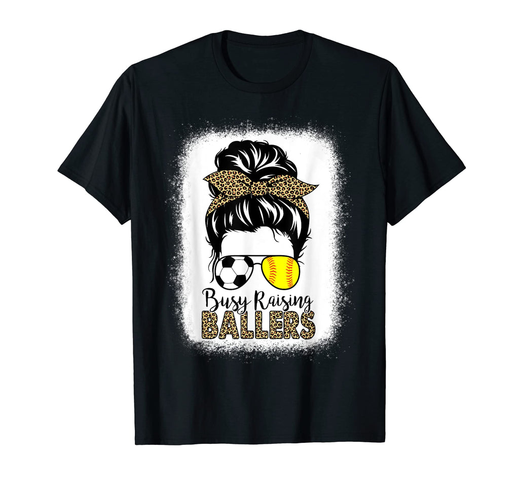 Softball And Soccer Mom Messy Bun T-Shirt - Fun Novelty Design Men Women - T-Shirt, Sweatshirt, Hoodie