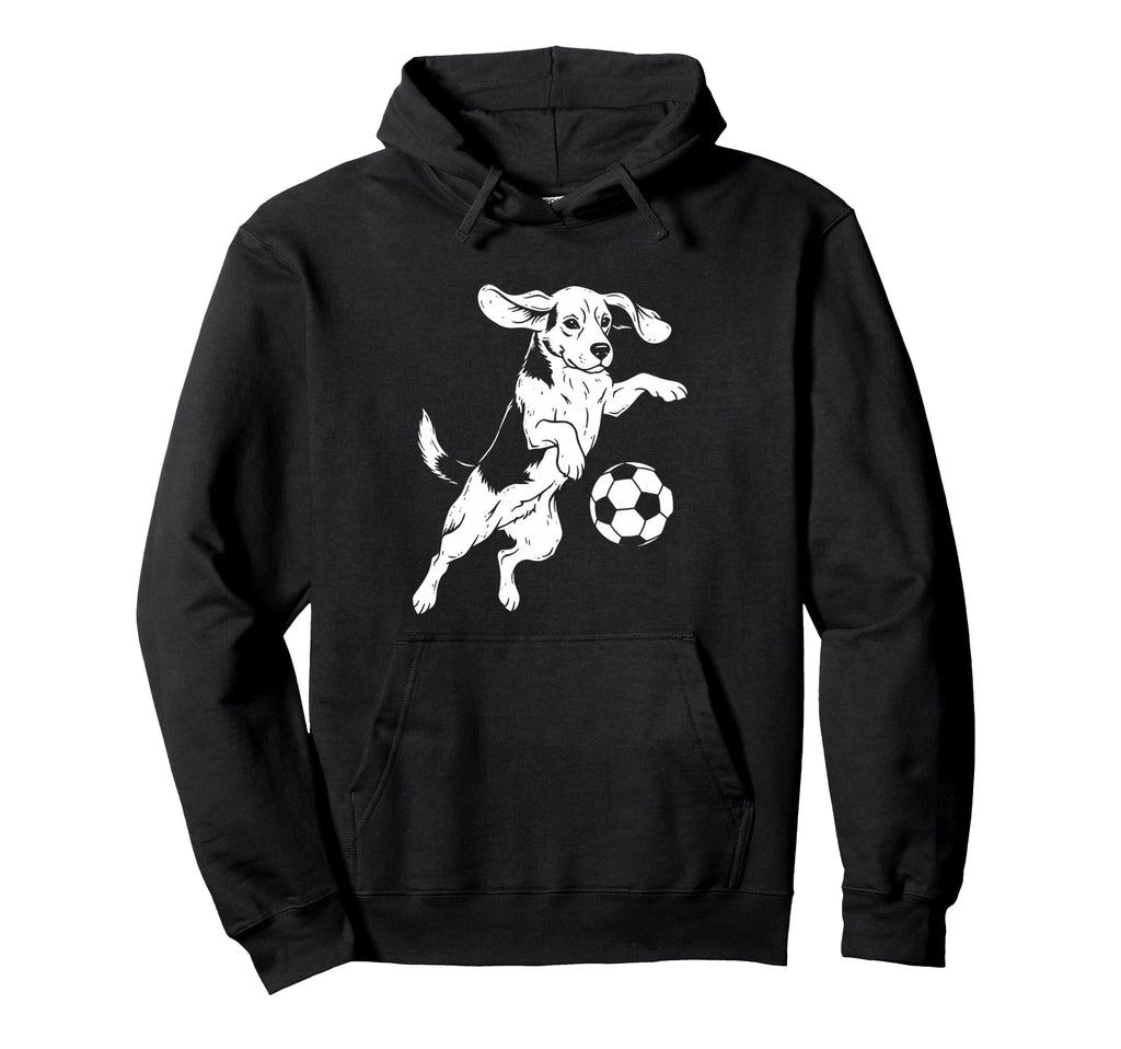 Beagle Soccer Player Funny Dog Lover Art Hoodie - Unique Graphic Unisex - T-Shirt, Sweatshirt, Hoodie