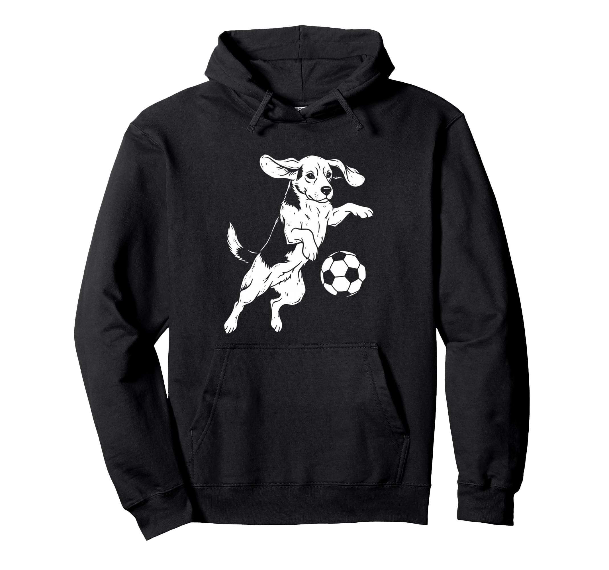Beagle Soccer Player Funny Dog Lover Art Hoodie - Unique Graphic Unisex - T-Shirt, Sweatshirt, Hoodie