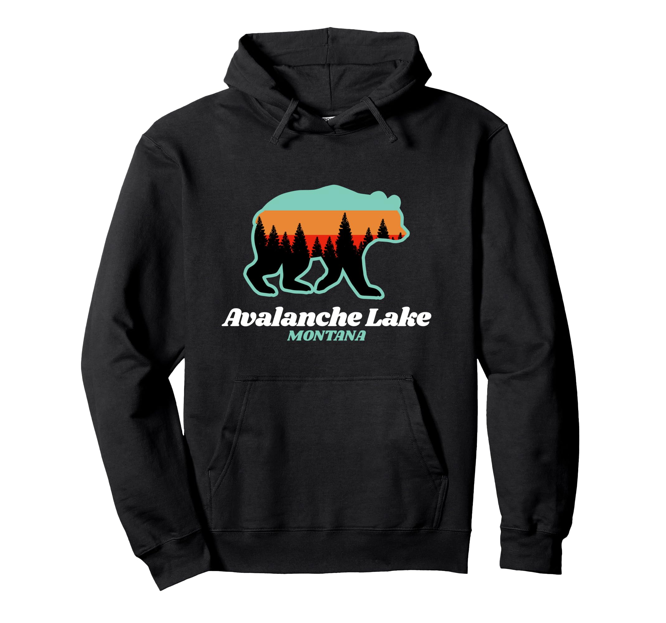 Avalanche Lake Glacier National Park Hoodie - Streetwear Style for Adults - T-Shirt, Sweatshirt, Hoodie