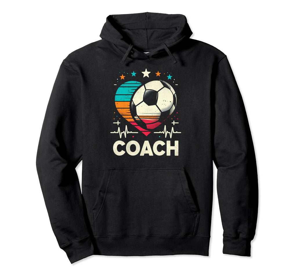 Soccer Coach Training Heart Beat Hoodie - Custom Art Print for Adults - T-Shirt, Sweatshirt, Hoodie