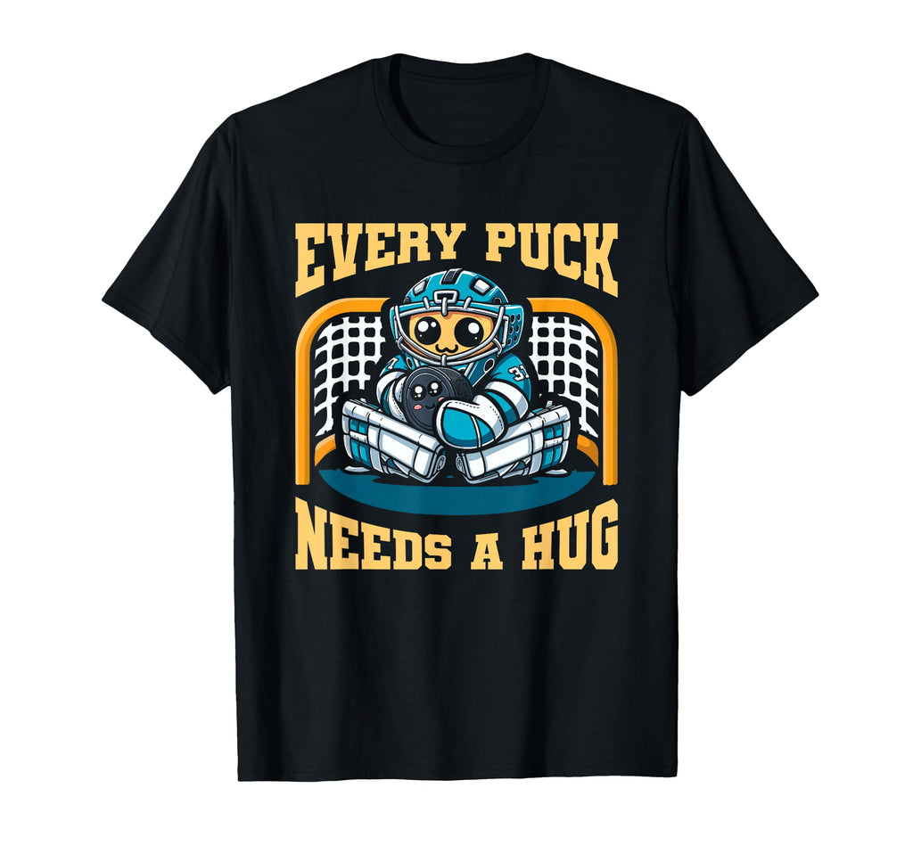 Ice Hockey Goalie Goalkeeper Goalie Puck T-Shirt - Novelty Apparel Unisex - T-Shirt, Sweatshirt, Hoodie