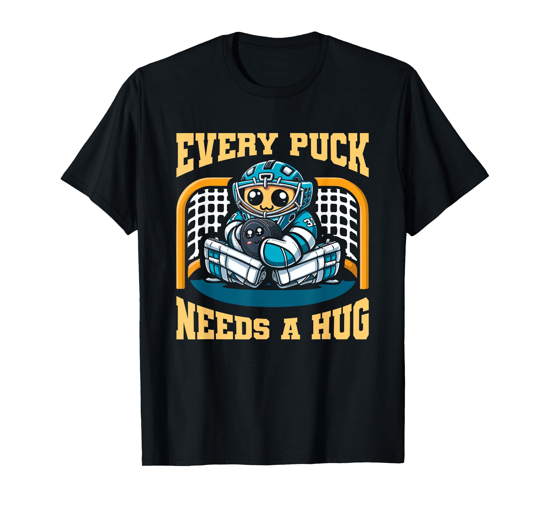 Ice Hockey Goalie Goalkeeper Goalie Puck T-Shirt - Novelty Apparel Unisex - T-Shirt, Sweatshirt, Hoodie