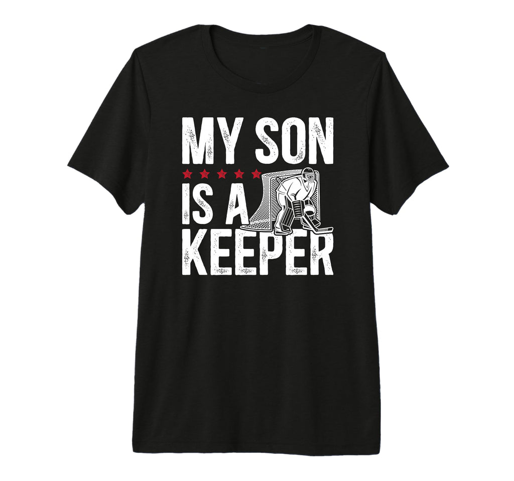 Mens Ice Hockey Keeper Dad Hockey T-Shirt - Novelty Apparel for Adults - T-Shirt, Sweatshirt, Hoodie