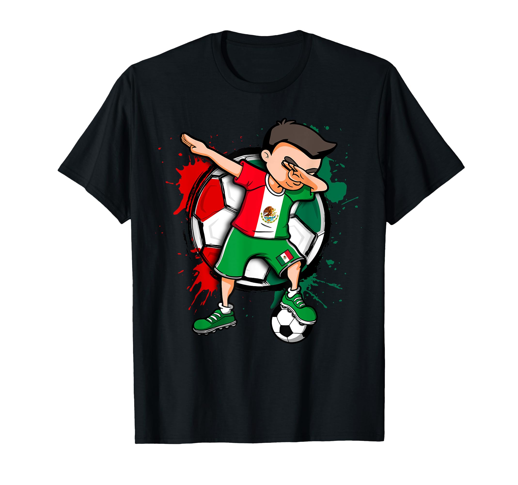 Dabbing Soccer Mexico Football Fans T-Shirt - Custom Art Print Unisex - T-Shirt, Sweatshirt, Hoodie