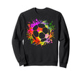 Soccer Ball Watercolor Paint Sweatshirt - Novelty Apparel for Adults - T-Shirt, Sweatshirt, Hoodie