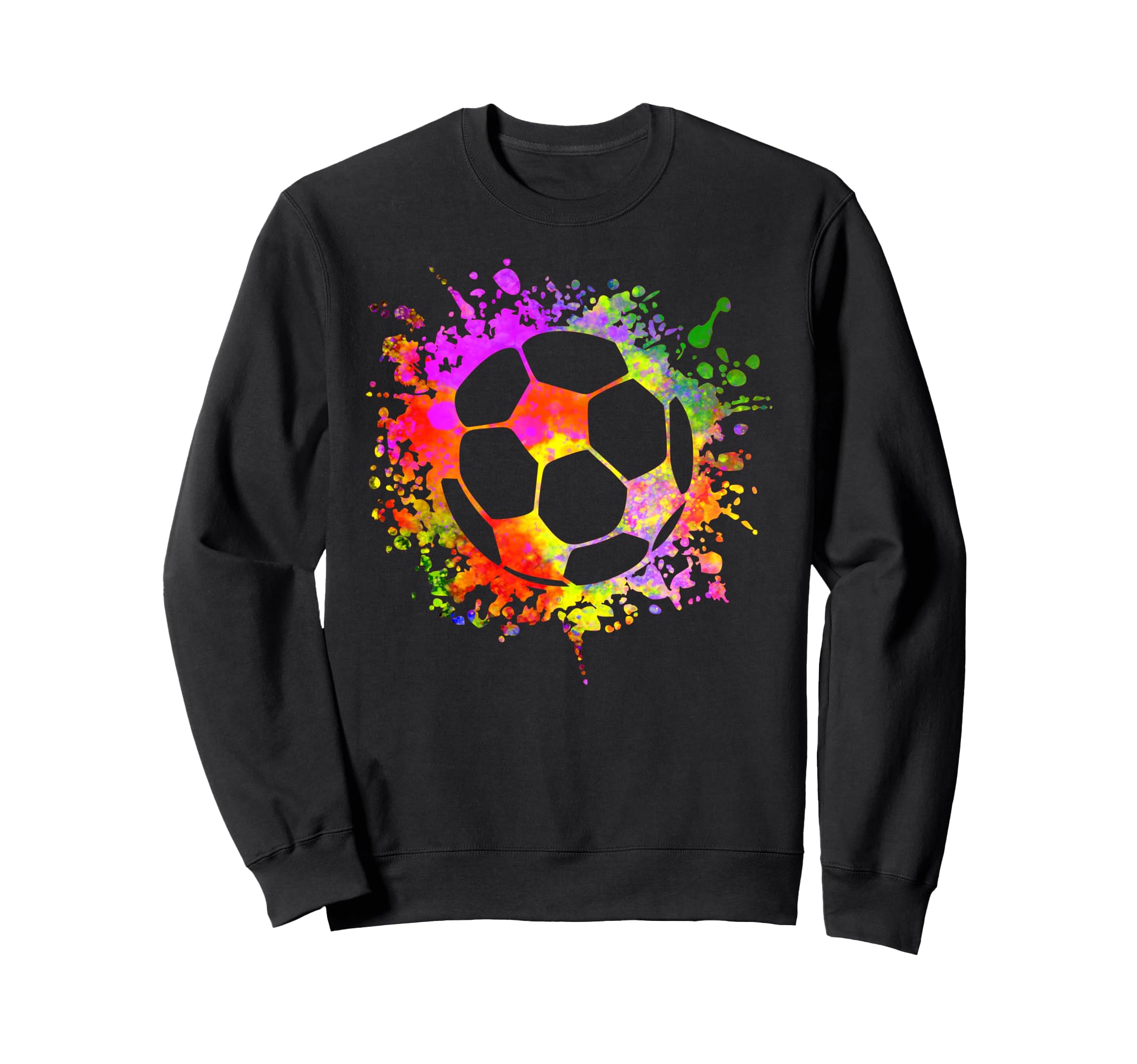 Soccer Ball Watercolor Paint Sweatshirt - Novelty Apparel for Adults - T-Shirt, Sweatshirt, Hoodie