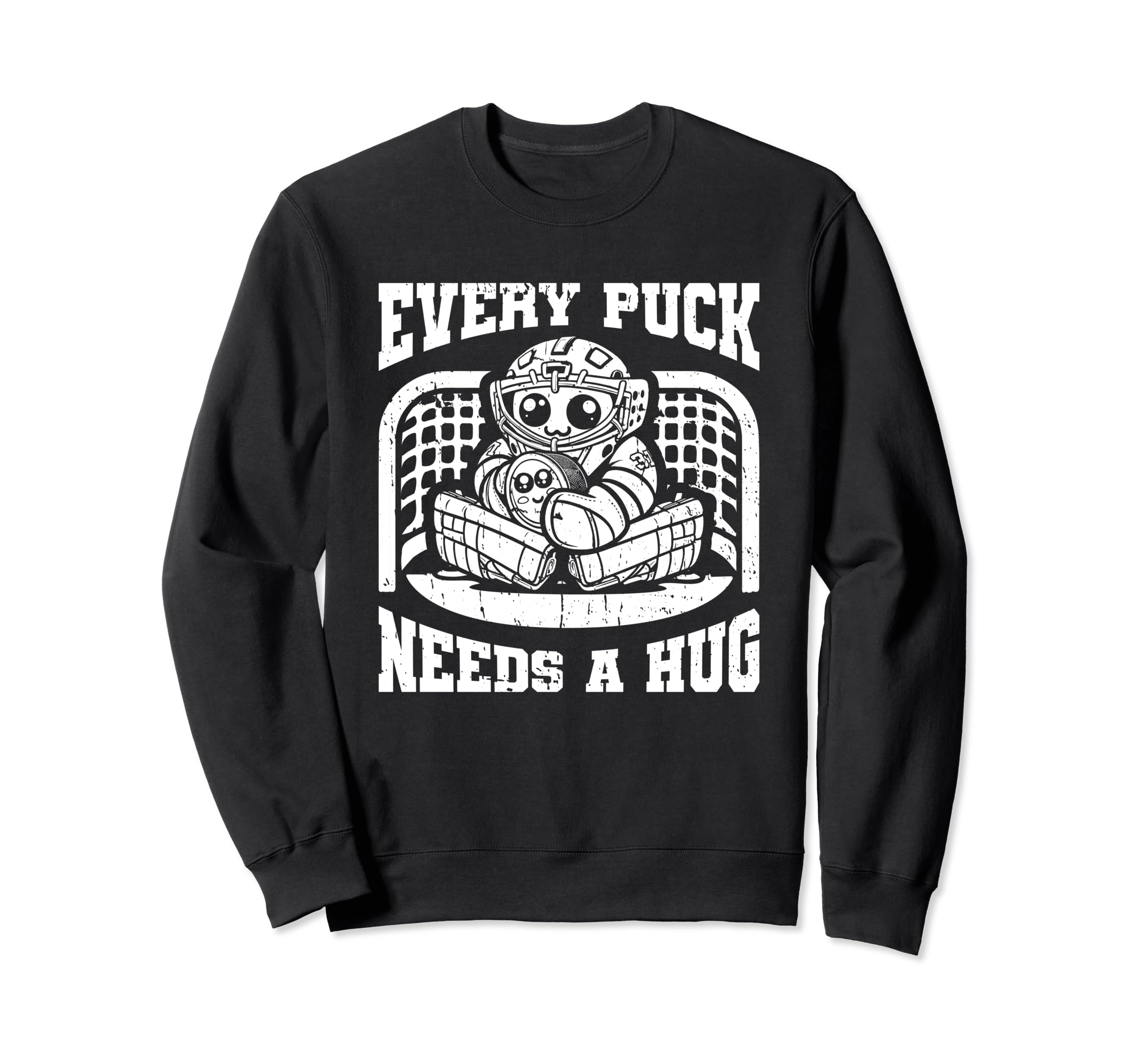 Ice Hockey Goalie Goalkeeper Sweatshirt - Aesthetic Graphic for Adults - T-Shirt, Sweatshirt, Hoodie
