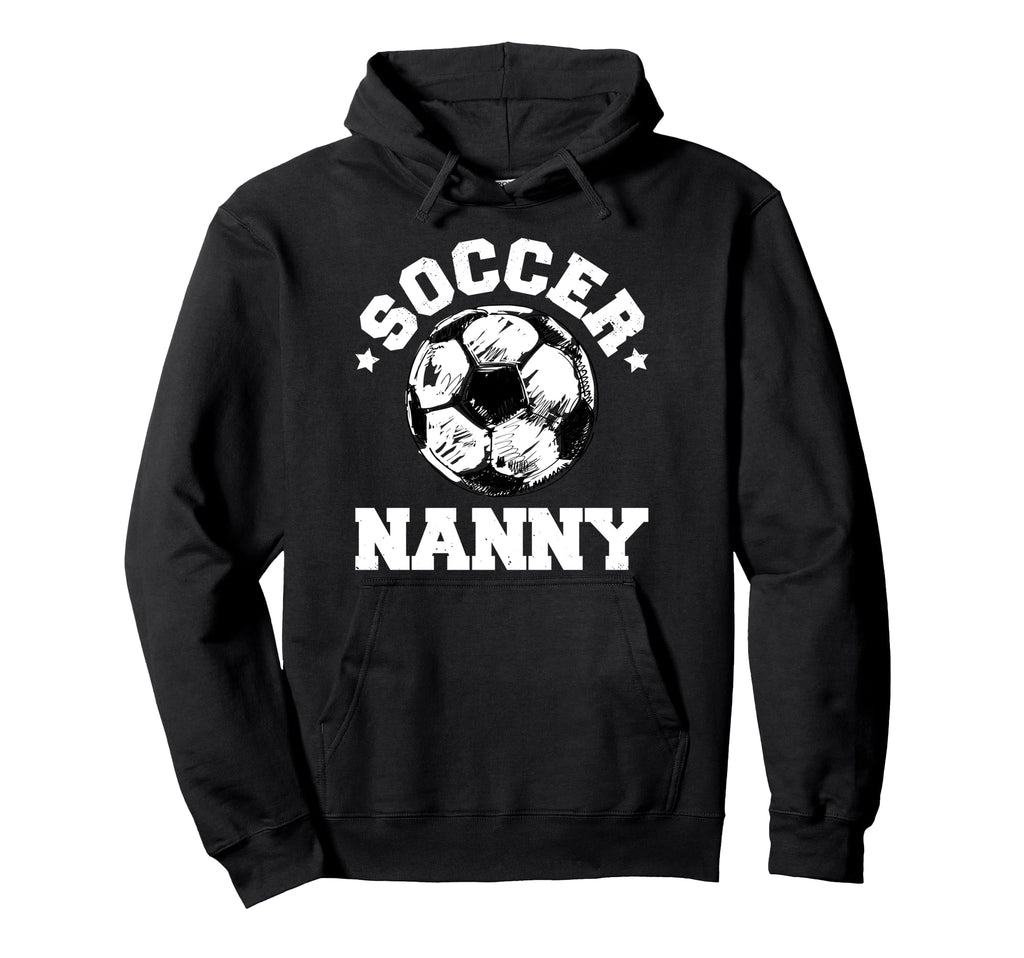 Soccer Nanny Soccer Ball Distressed Hoodie - Unique Graphic Men Women - T-Shirt, Sweatshirt, Hoodie