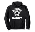 Soccer Nanny Soccer Ball Distressed Hoodie - Unique Graphic Men Women - T-Shirt, Sweatshirt, Hoodie