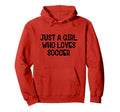 Just Who Loves Soccer Hoodie - Minimalist Print Unisex - T-Shirt, Sweatshirt, Hoodie