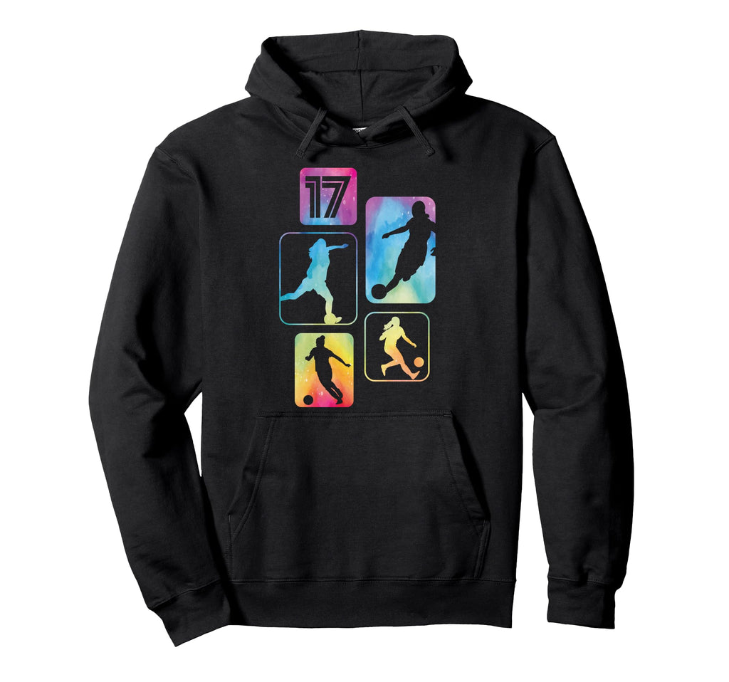17Th Birthday Soccer Player Football Hoodie - Minimalist Print for Adults - T-Shirt, Sweatshirt, Hoodie