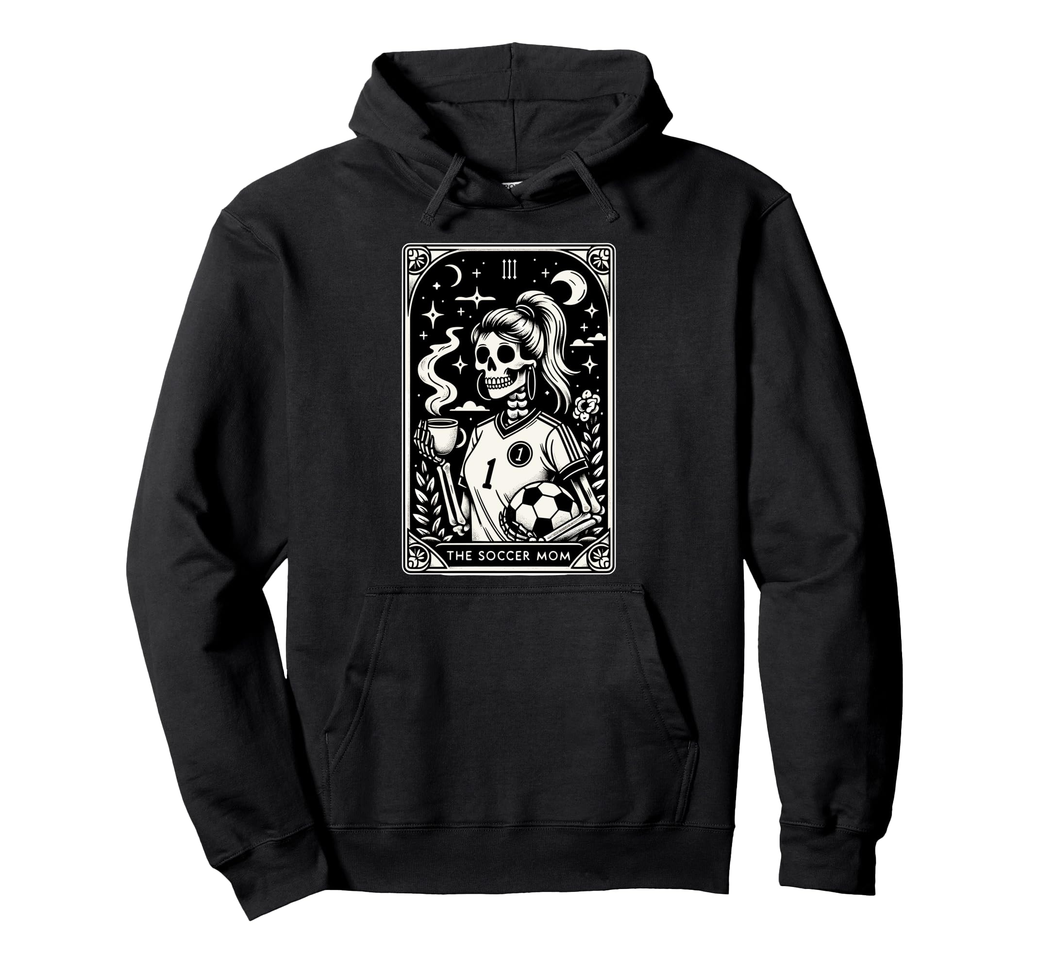 Soccer Mom Soccer Mum Tarot Card Hoodie - Minimalist Print Men Women - T-Shirt, Sweatshirt, Hoodie