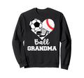 Ball Grandma Heart Funny Soccer Sweatshirt - Trendy Graphic Unisex - T-Shirt, Sweatshirt, Hoodie
