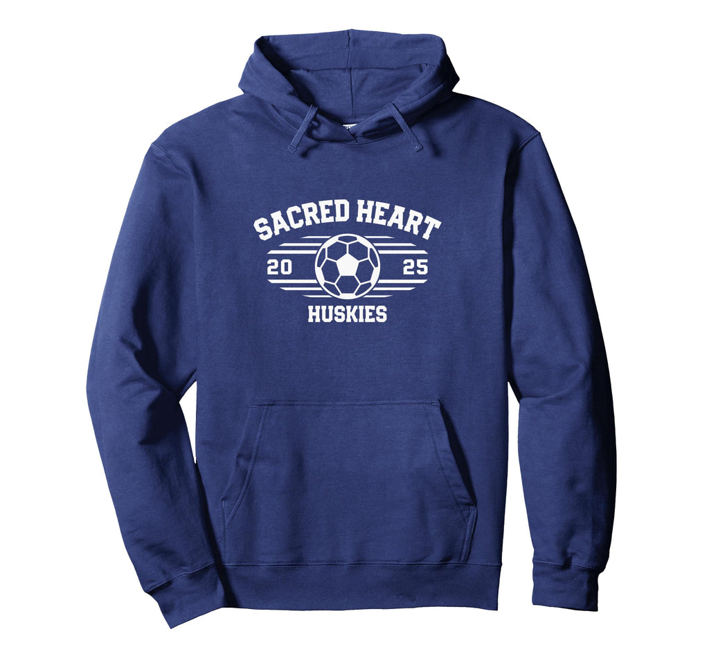 Sacred Heart Huskies Soccer Ball Hoodie - Casual Everyday Wear Men Women - T-Shirt, Sweatshirt, Hoodie