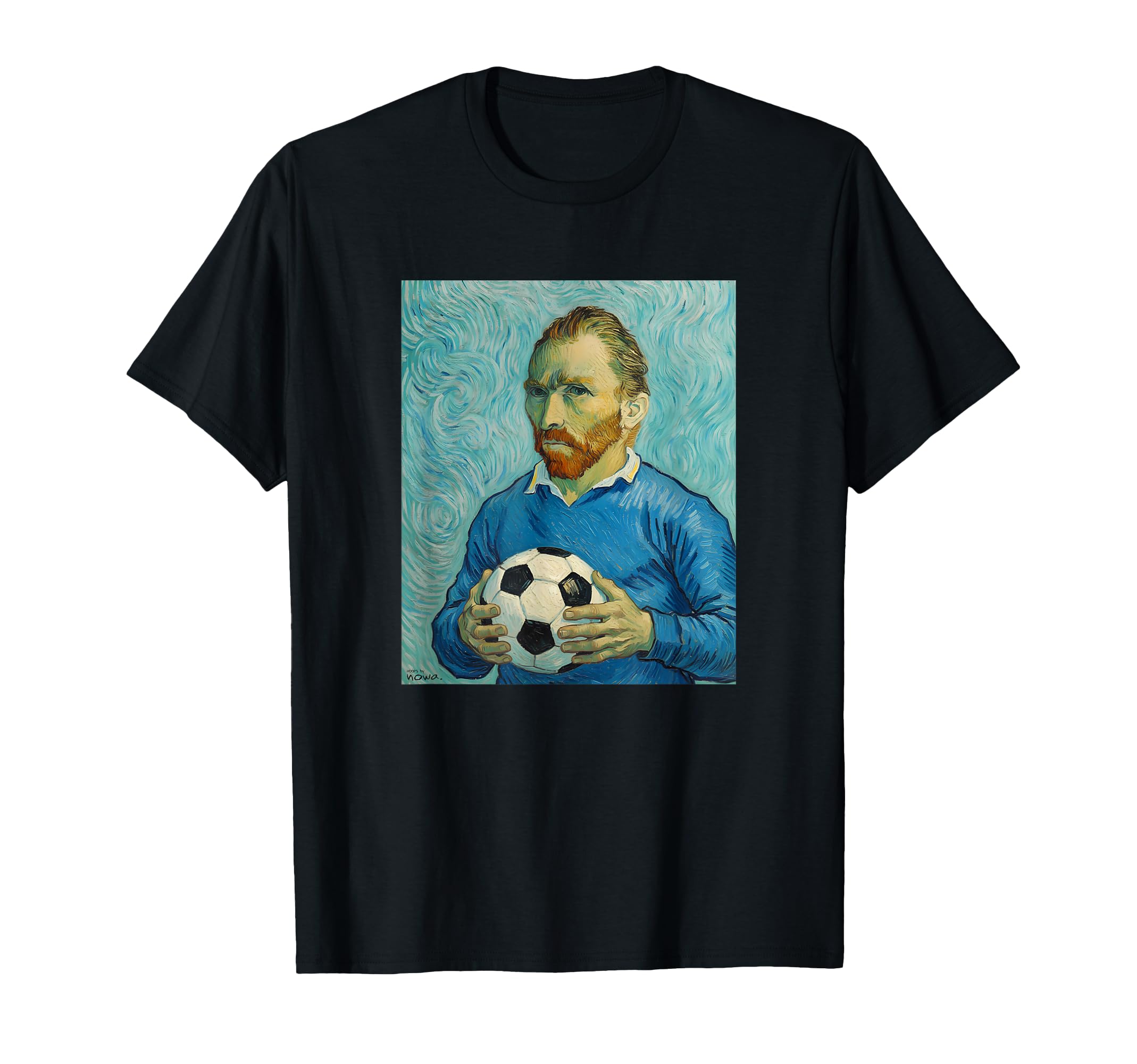 Vincent Loves Football And Soccer Blue T-Shirt - Graphic Print Unisex - T-Shirt, Sweatshirt, Hoodie