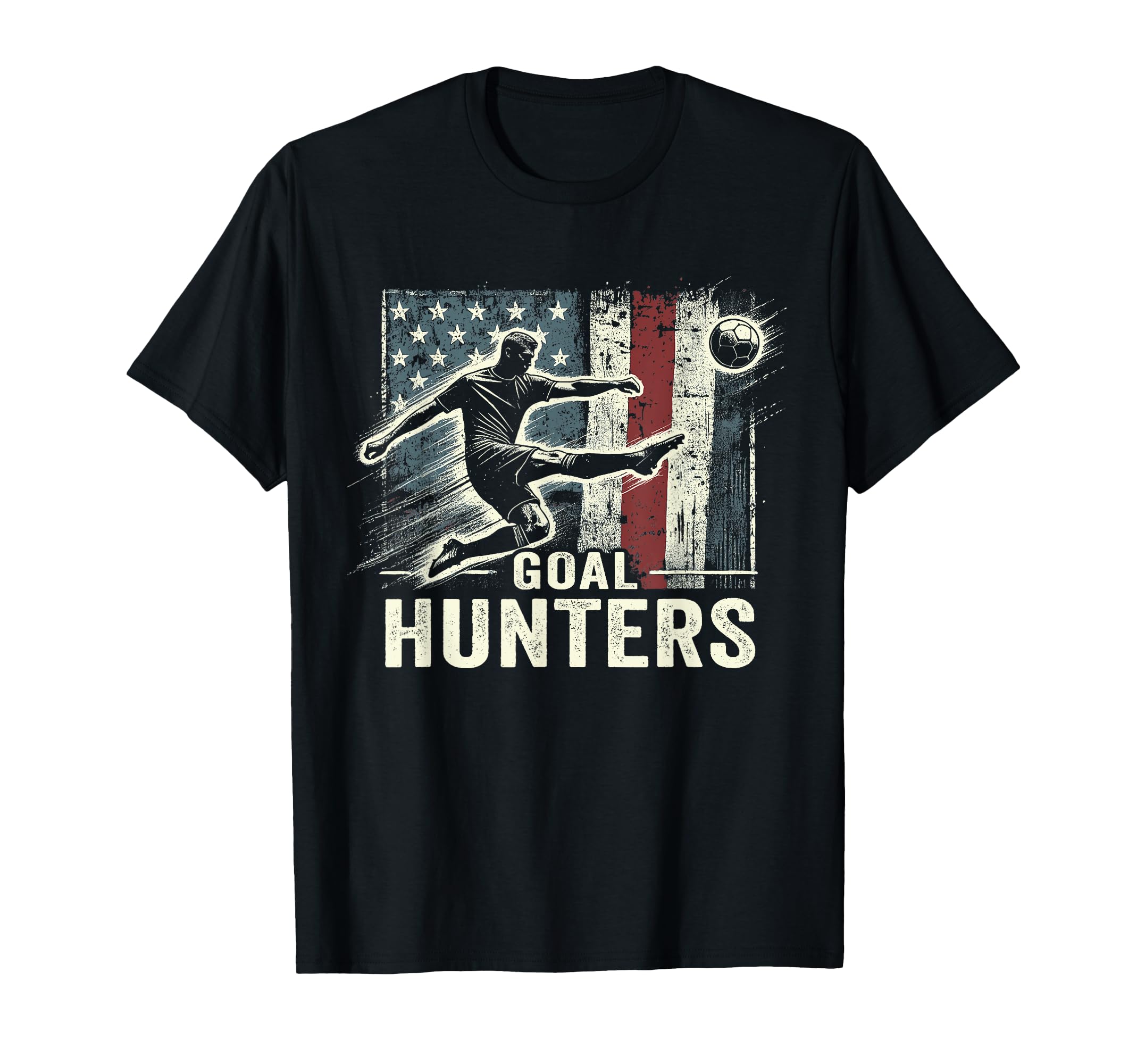 Goal Hunters Patriotic Soccer Lover T-Shirt - Minimalist Print for Adults - T-Shirt, Sweatshirt, Hoodie