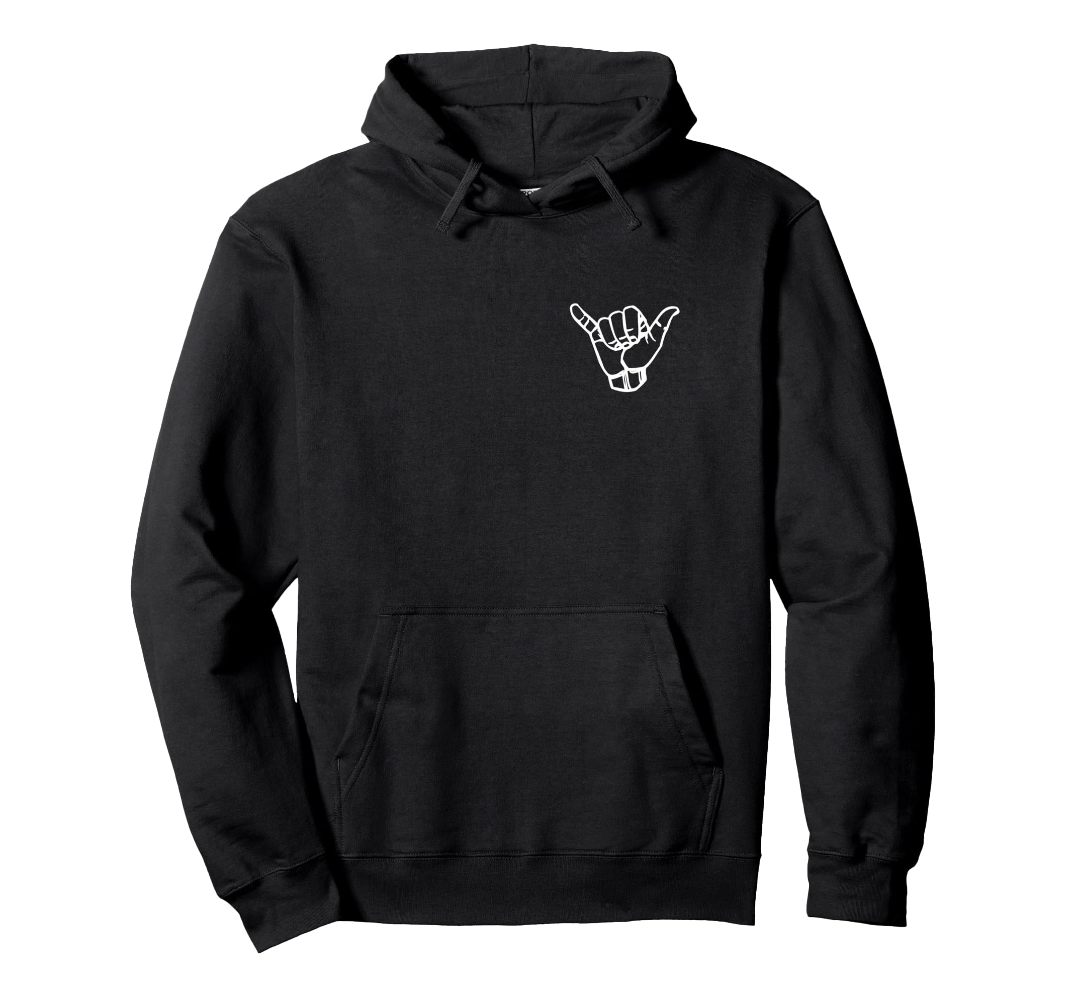 Shaka Surf Sign Surfer Surfing Gift Hoodie - Custom Art Print for Adults - T-Shirt, Sweatshirt, Hoodie