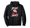 Jesus Save Funny Hockey Goalie Jesus Hoodie - Trendy Graphic for Adults - T-Shirt, Sweatshirt, Hoodie