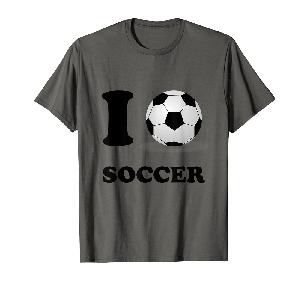 I Love Heart Soccer Ball Futbol T-Shirt - Custom Art Print Men Women - T-Shirt, Sweatshirt, Hoodie